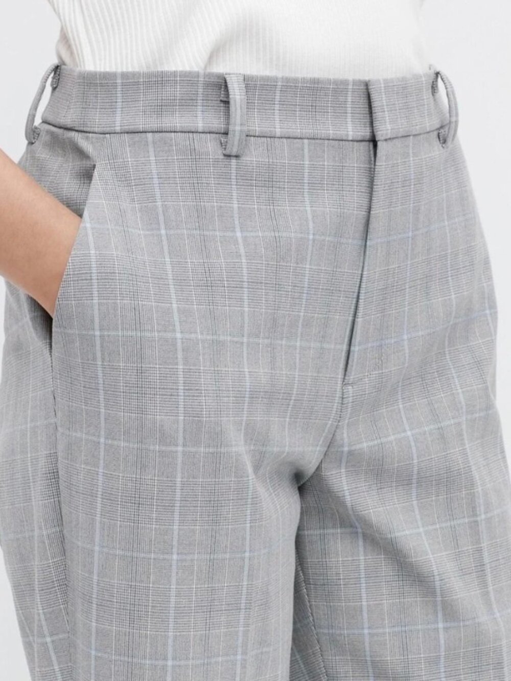 Uniqlo grey houndstooth ankle pants trousers, small, like new
